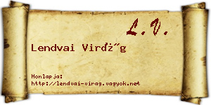 Lendvai Virág névjegykártya